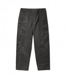 Front Split Nylon Pants Charcoal
