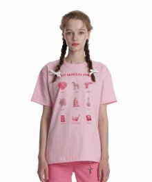 0 1 클럿 잡화점 티셔츠 - 핑크