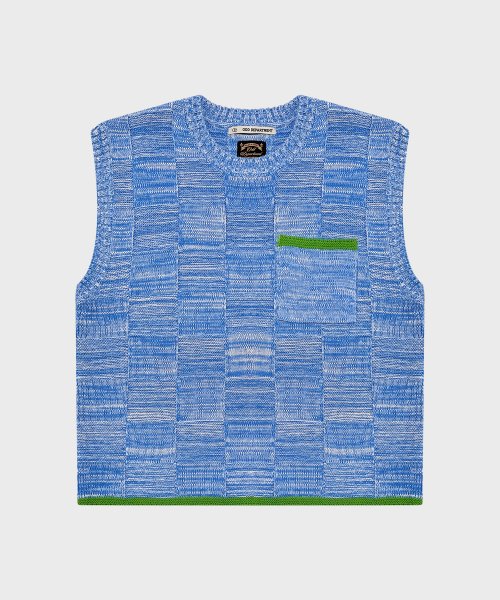 오드 디파트먼트(ODD DEEPARTMENT) Cotton Blended Knit Vest -BL - 75,600 | 무신사 스토어