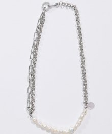 PEARL metal mix necklace(PA013)