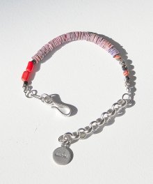PINK Gemstone metal mix bracelet(PA005)