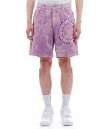 CARPENTER DENIM SHORTS (PURPLE)