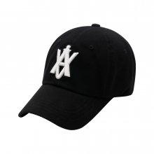 A LOGO EMBLEM EMBOSSING PATCH BALL CAP BLACK