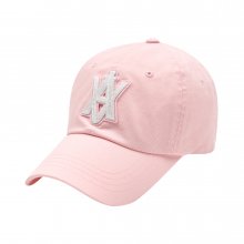 A LOGO EMBLEM CHAIN EMBOSSING PATCH BALL CAP PINK