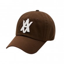 A LOGO EMBLEM CHAIN EMBOSSING PATCH BALL CAP BROWN