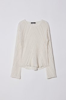 OBLIQUE NETTING KNIT (ivory)