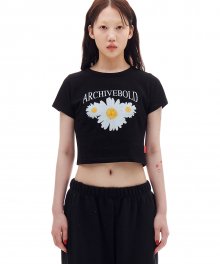 DAISY CROP TOP (BLACK)