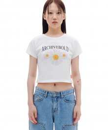 DAISY CROP TOP (WHITE)