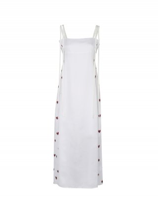 엘이이와이(L.E.E.Y) Heart Printed Slip Dress White