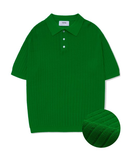 green collar polo shirt