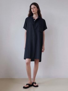 Molly linen dress (navy)