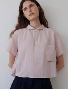 Molly half shirt (ash pink)