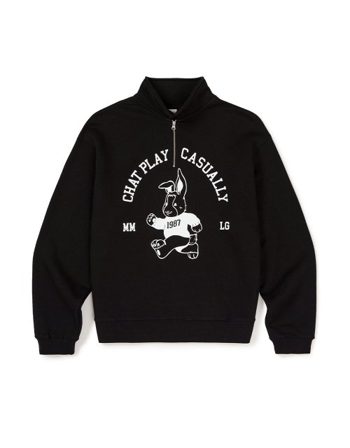 さらに100円引き◆MMLG◆MELGE RUGBY SWEAT Mmlg] MELGE RUGBY SWEAT (EVERY BLACK) | mmlg - もごつ | もごつ