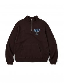 [Mmlg] 19MG HALF-ZIP SWEAT (WOODY BROWN)