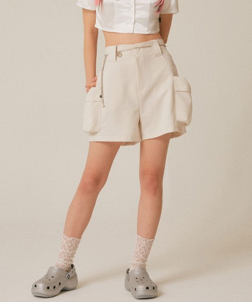 Chain Pants [Beige]