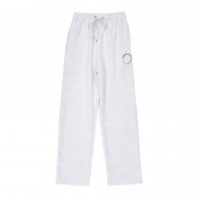 CIRCLE LOGO ARTWORK WIDE TRAINING PANTS MELANGE