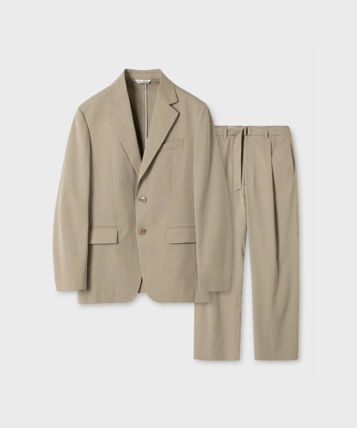 OVER FIT UNCON HEIGHT SET-UP SUIT_BEIGE