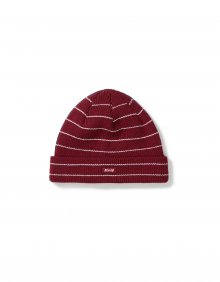 [Mmlg] FINE STRIPE KNITCAP (RED)