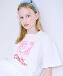 COILY Logo T-Shirt_white/pink