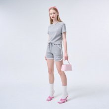 Logo Waffle Shorts_grey