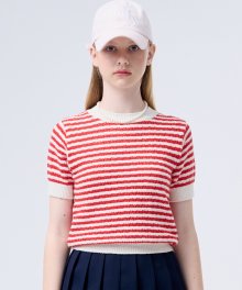 Summer Stripe Half Knit_red