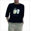 올강 디자인 스튜디오(ALL KANG DESIGN STUDIO) 부엉이 프린트 5부 티셔츠