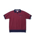 챔피온 골프(CHAMPION GOLF) [ASIA] Golf 남성 시어서커 폴로 반팔 티셔츠 (WINE(BURGUNDY)) CKTS2EG34D2