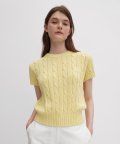 Cotton Round Cable Knit - Light Yellow