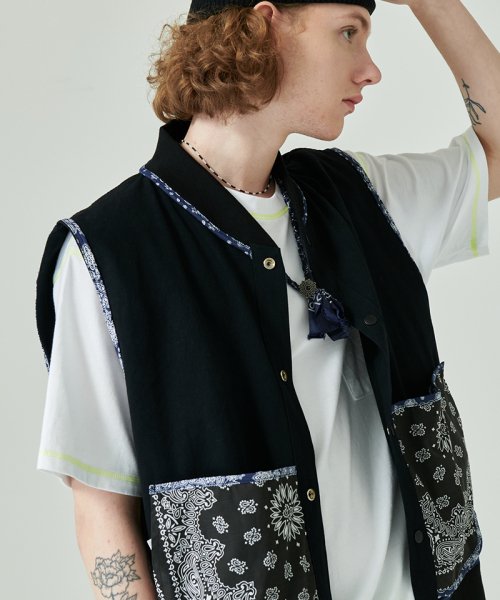 Двусторонний жилет Paisley Black