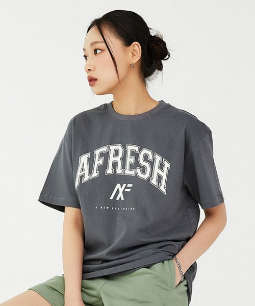 어프레쉬(AFRESH) 비기닝 콜리지 반팔티셔츠_다크그레이 - 사이즈 & 후기 | 무신사