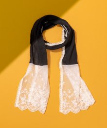 RC LOVELY LACE 여름 스카프 BLACK