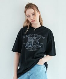 투키튼 오버핏 반팔 티셔츠 (블랙)