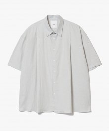 Deep Tuck Linen Shirts [Light Grey]