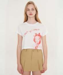 I liked it crop t-shirts_White/Red