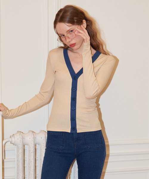 Color Block Cardigan_ 3 Colors