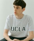 릴렉스핏 더블라운드넥 UCLA 반팔티셔츠 라이트그레이