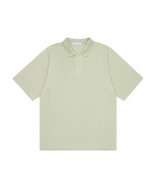 SYMBOL LOGO OVER FIT SHORT SLEEVE POLO SHIRT light green