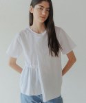 링서울(LINGSEOUL) half shirring blouse-white