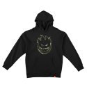 스핏파이어(SPITFIRE) BIGHEAD OUTLINE FILL Pullover Hooded Sweatshirt - BLACK (FORREST CAMO Print) 53110024M