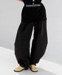 이스트인디고(EASTINDIGO) [UNISEX]Back double tuck nylon pants Black