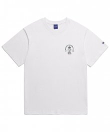 PALM TREE ROUND LOGO TEE (WHITE)