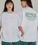 아스트랄 프로젝션(ASTRAL PROJECTION) 그라데이션 레터링 라운드 넥  40수 이중직 면 반팔 티셔츠_화이트