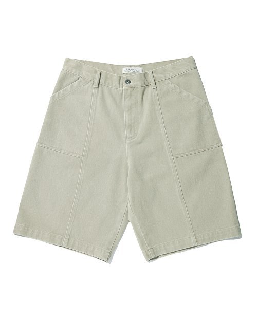 비슬로우(BESLOW) 22SS FATIGUE DENIM SHORTS BEIGE - 43,450 | 무신사 스토어
