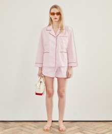 Pink Poplin Pajama Set