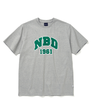 NBD 클래식 로고 반팔 티셔츠 그레이