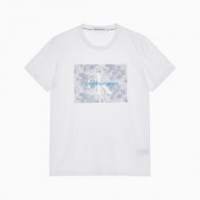 남 화이트 레귤러핏 모노그램 웨이브 그래픽 반팔 티셔츠 J321530 YAF
