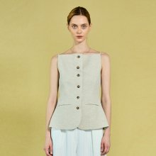 Marie french-linen sleeveless