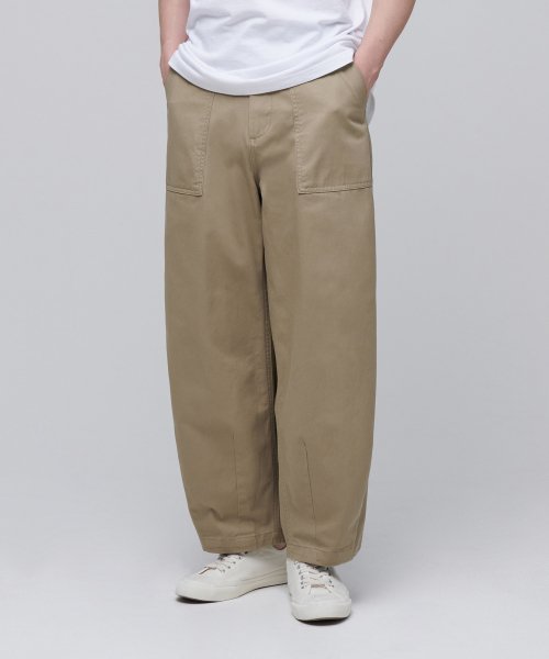 MUSINSA | MUSINSA STANDARD Cotton Wide Fettig Balloon Pants [Beige]