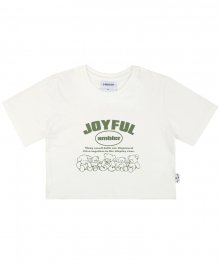 Joyful 크롭 반팔 티셔츠 ACR301 (크림)