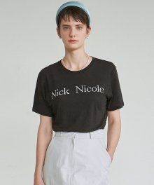 NICOLE LINEN HALF TEE_BLACK